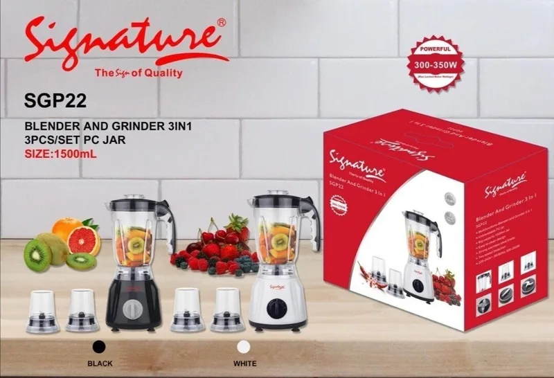 Signature 3 IN1 Blender And Grinder Set