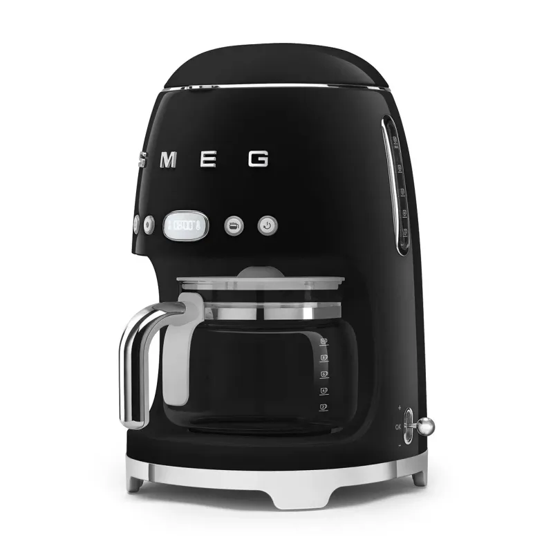 SMEG DCF02BLUK 1.4L Drip Coffee Maker, 1050W, Black
