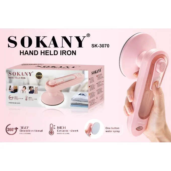 SK-3070 Sokany Travel Hand Held Iron/Garment Steam Brush