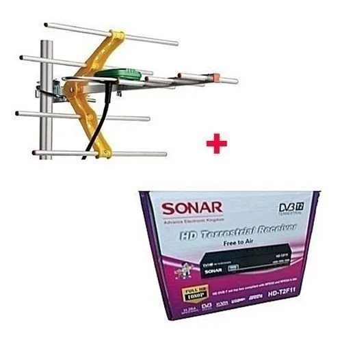 Sonar Digital Set Box Decoder with FREE Digital Aerial- Black