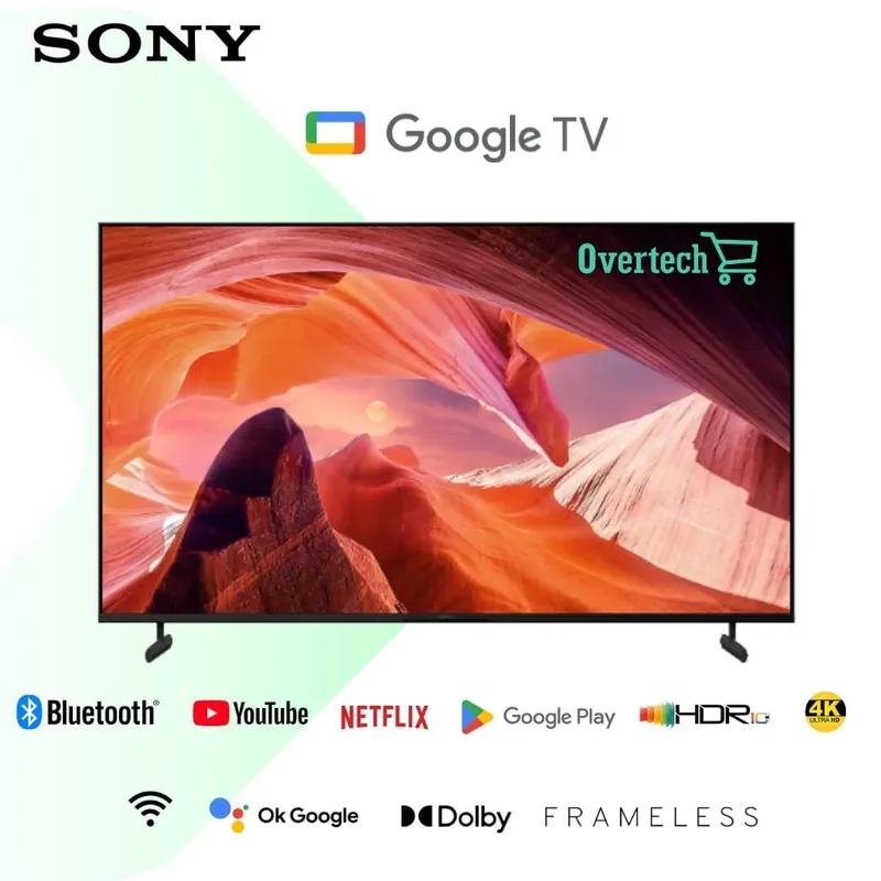 Sony 65 Inch Smart TV X80L HDR10 4K UHD Google TV 50Hz Bluetooth Bravia X1 Google TV (65X80L)