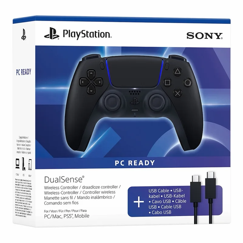 Sony PlayStation DualSense Wireless Controller – PC Ready (Midnight Black)