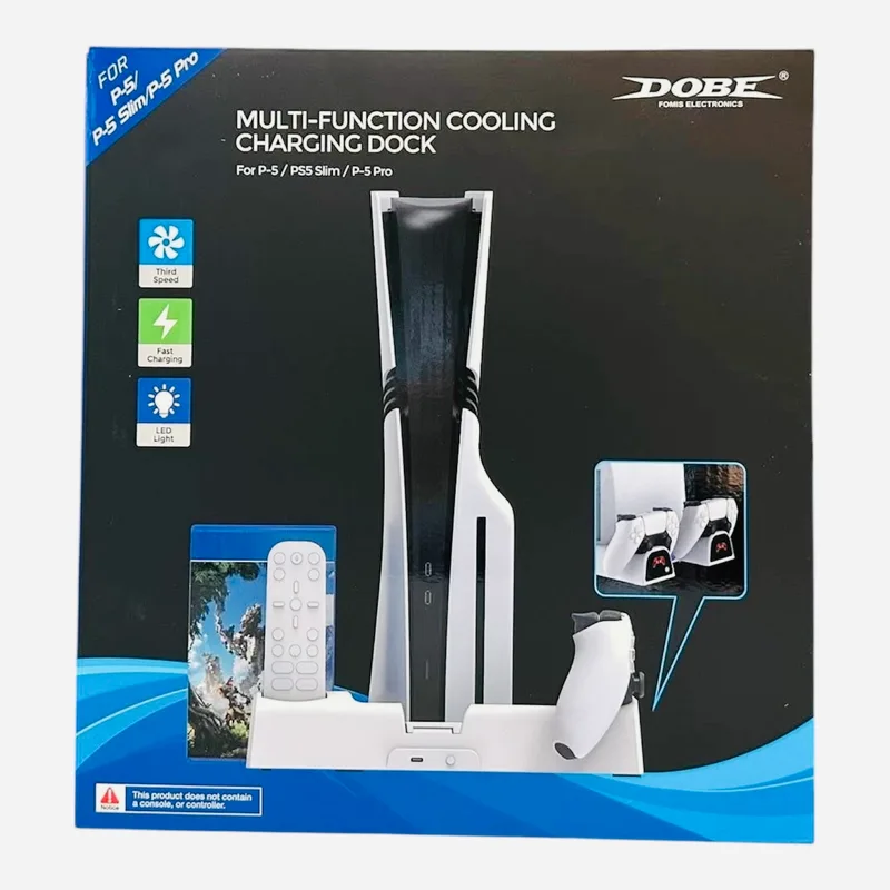 Sony Dobe PS5 Slim Multi-Function Cooling Charging Station for PS5, PS5 Slim & PS5 Pro
