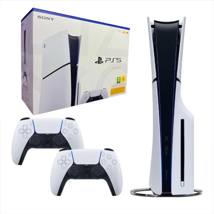 Sony PlayStation 5 Console (Slim) with 2 Dualsense Controllers Bundle