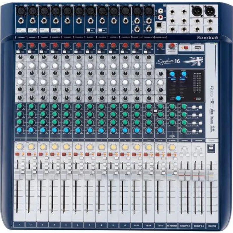 soundcraft signature 16 channel mixer