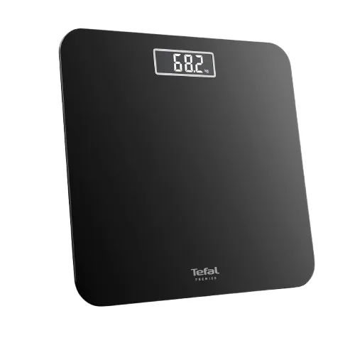 TEFAL BATHROOM SCALE,TEMPERED GLASS,BLACK PP1800V0