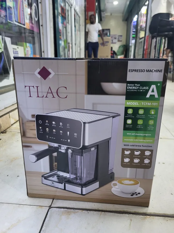 TLAC Espresso Coffee Machine TCFM 101, 1.8L, Automatic Milk Frother, Touch Control, Cold Brew