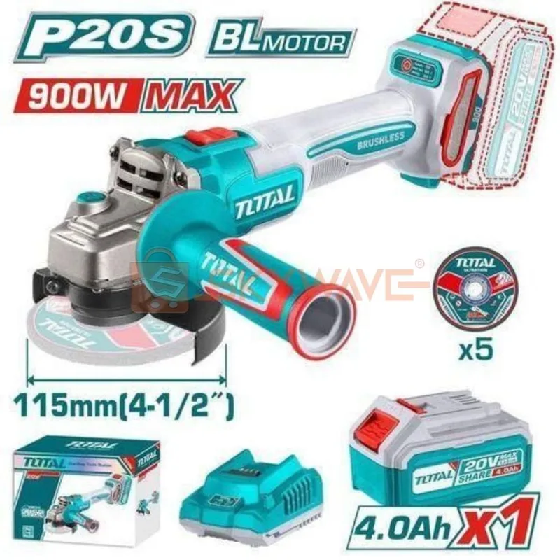 Total Cordless angle grinder TAGLI261521
