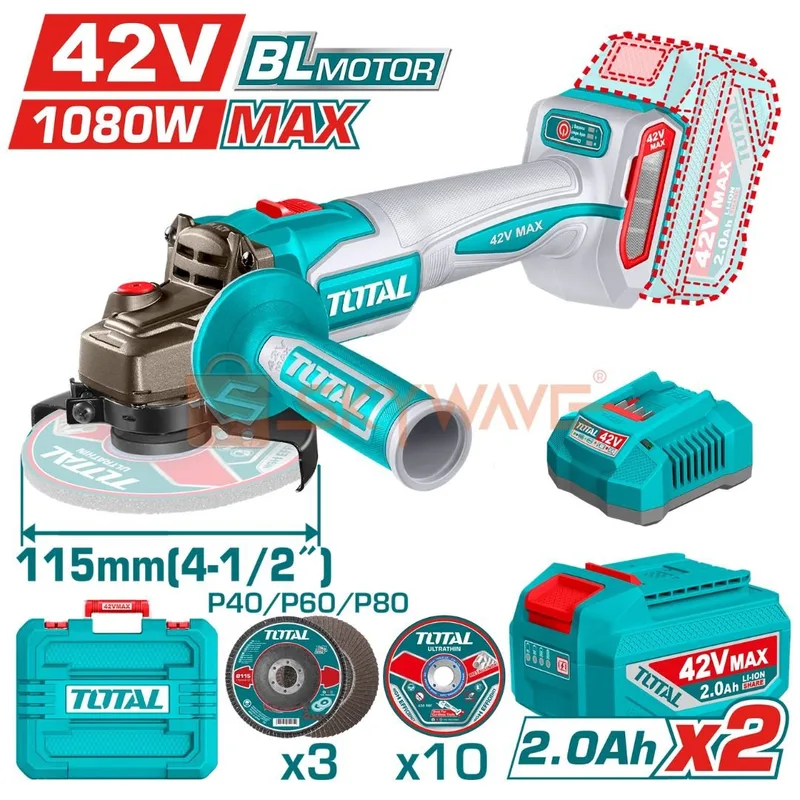 Total Cordless angle grinder TAGLI4108112