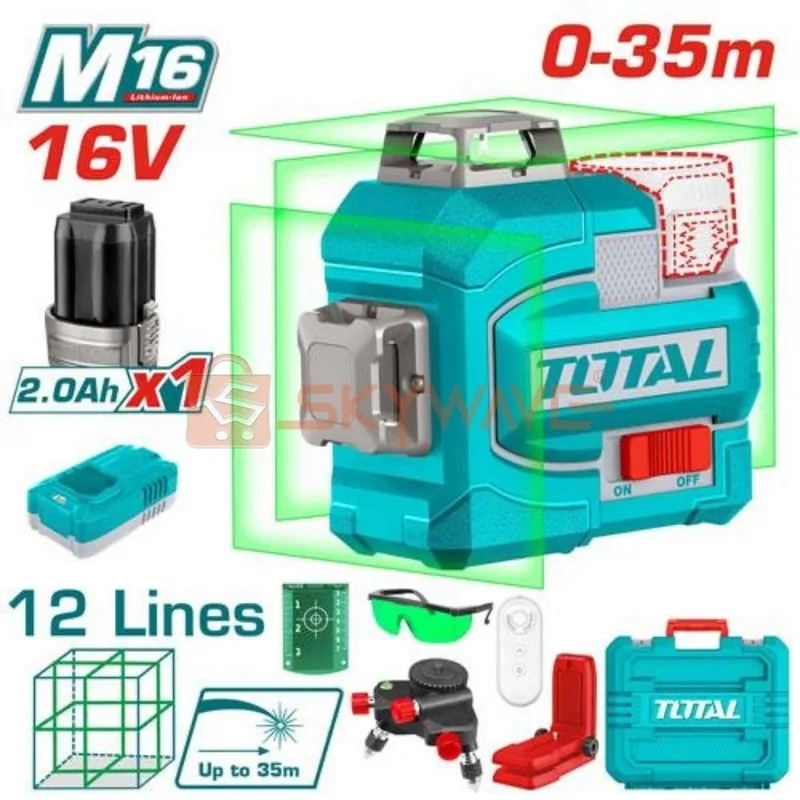 Total Cordless 3D laser level TLL301205