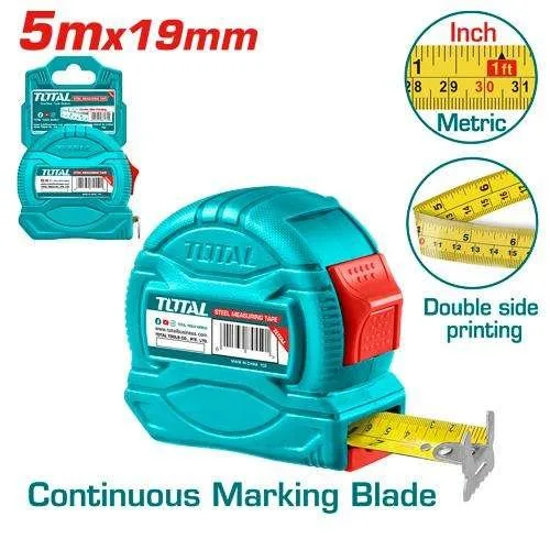 TOTAL Steel Measuring Tape TMT34519