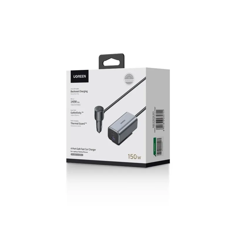 UGREEN 150W 4-Port GaN Fast Car Charger – EC706 (UG-35571)
