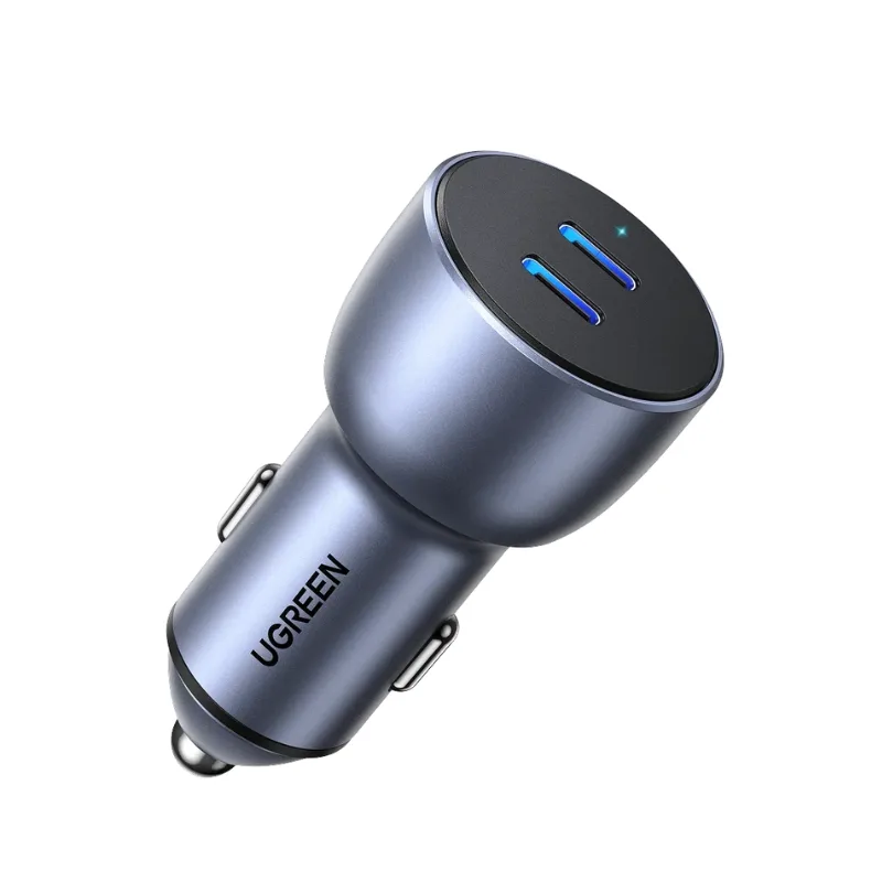 UGREEN 60W Dual Port Fast Car Charger – Power Delivery Type-C Rapid Adapter