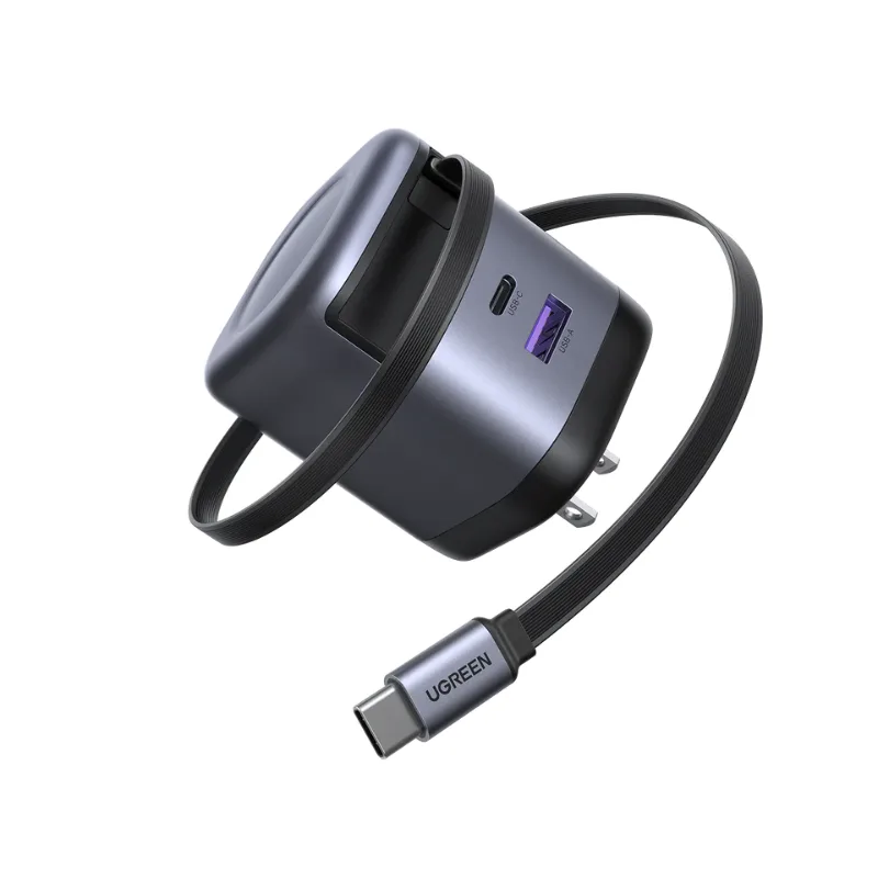 UGREEN Nexode 65W Charger with Retractable USB-C Cable