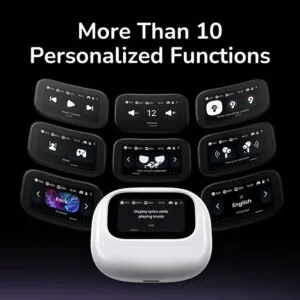 UGREEN EchoBuds Magic Active Noise Cancelling Earbuds with Smart Touchscreen (White)-WS211 55137