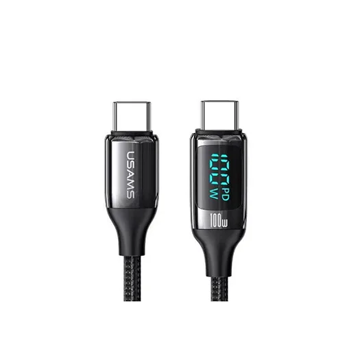 USAMS 100w Type-c to Type-c Cable with LED Digital Display