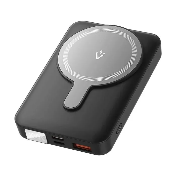 Vention 10000mAh Magnetic Wireless Power Bank (USB-C + Lightning + USB-C + USB-A +Wireless) 22.5W Black-FHTB0