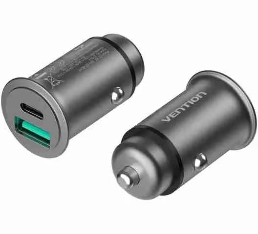 Vention CC-63-H 25W Dual USB Car Charger (PD3.0+QC3.0) Gray