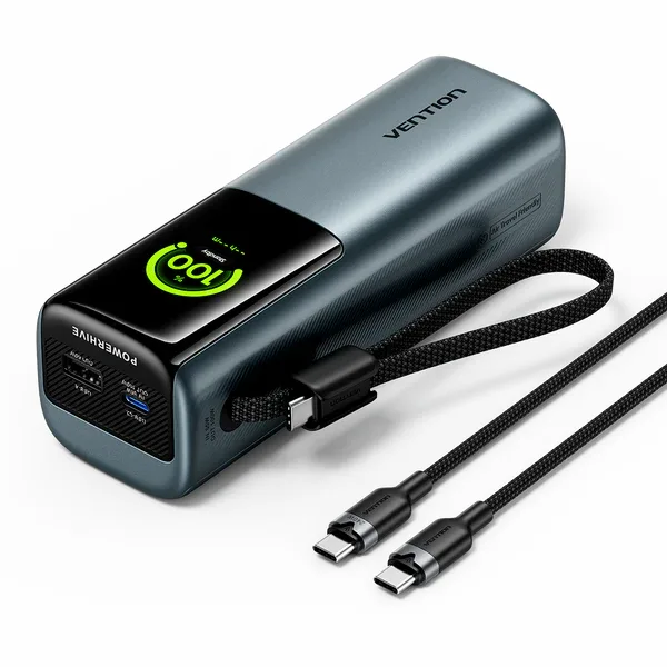 Vention 20000mAh Power Bank 165WGray TFT FKFH0-TY