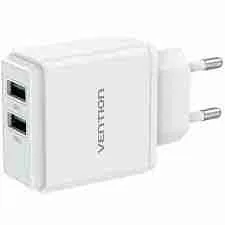 Vention Two-Port USB Wall Charger White (VEN-QC67-UK-W)