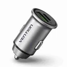 Vention Two-Port USB Car Charger – Aluminium Alloy Type FFFHO