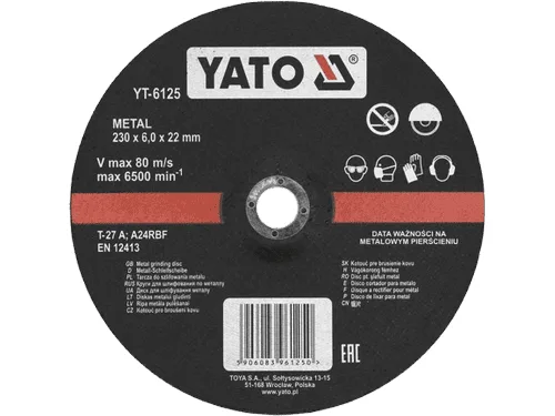 Yato - Metal Grinding Disc 230x6.0x22mm - YT-6125